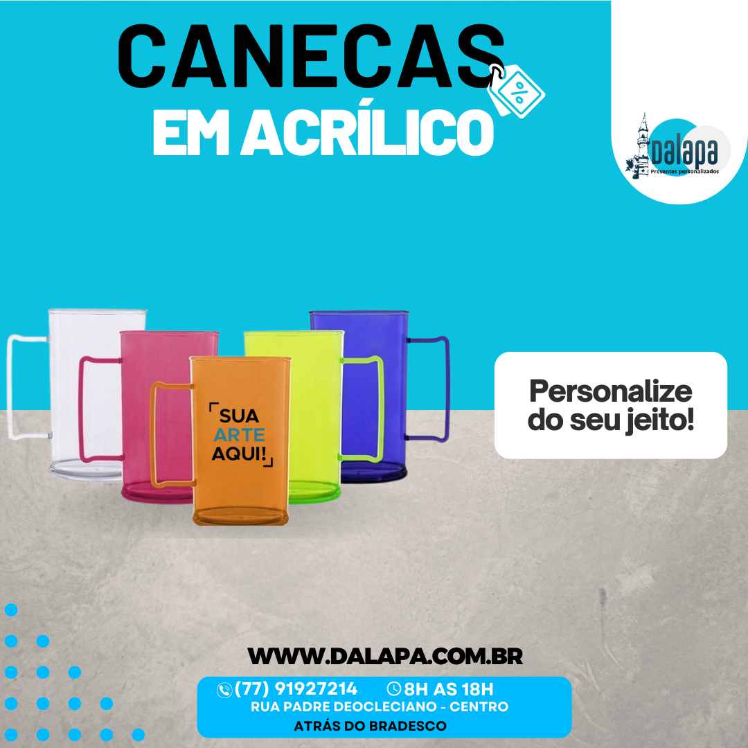 Canecas Personalizadas - Acrílico - Foto 1