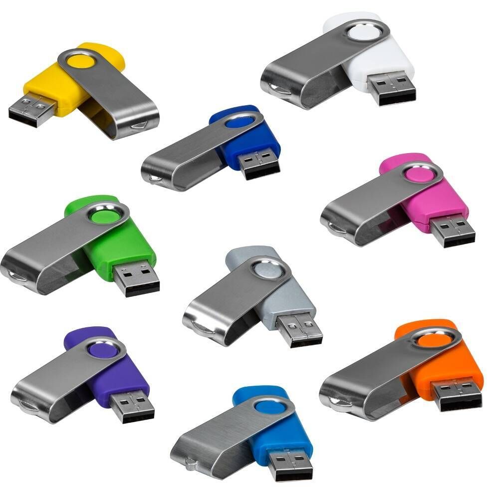 Pen Drive Giratório Metálico 4GB/8GB/16GB/32GB 016