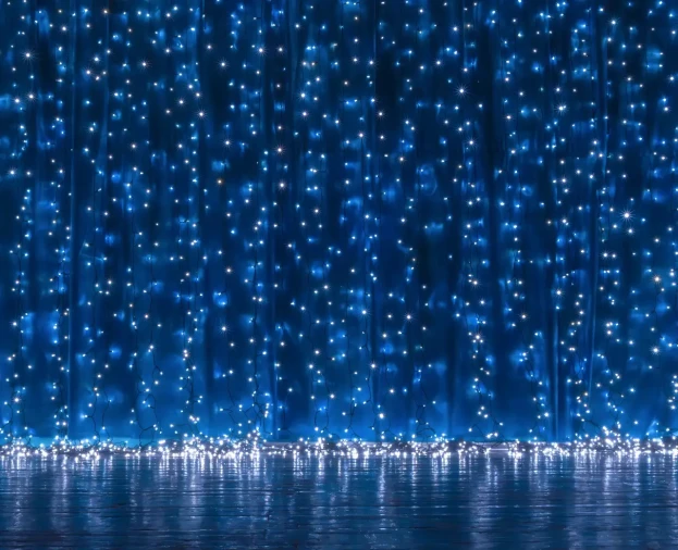 Cortina de Led Azul - Foto 1