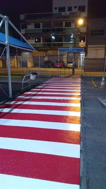 Pintura faixa Pedestres