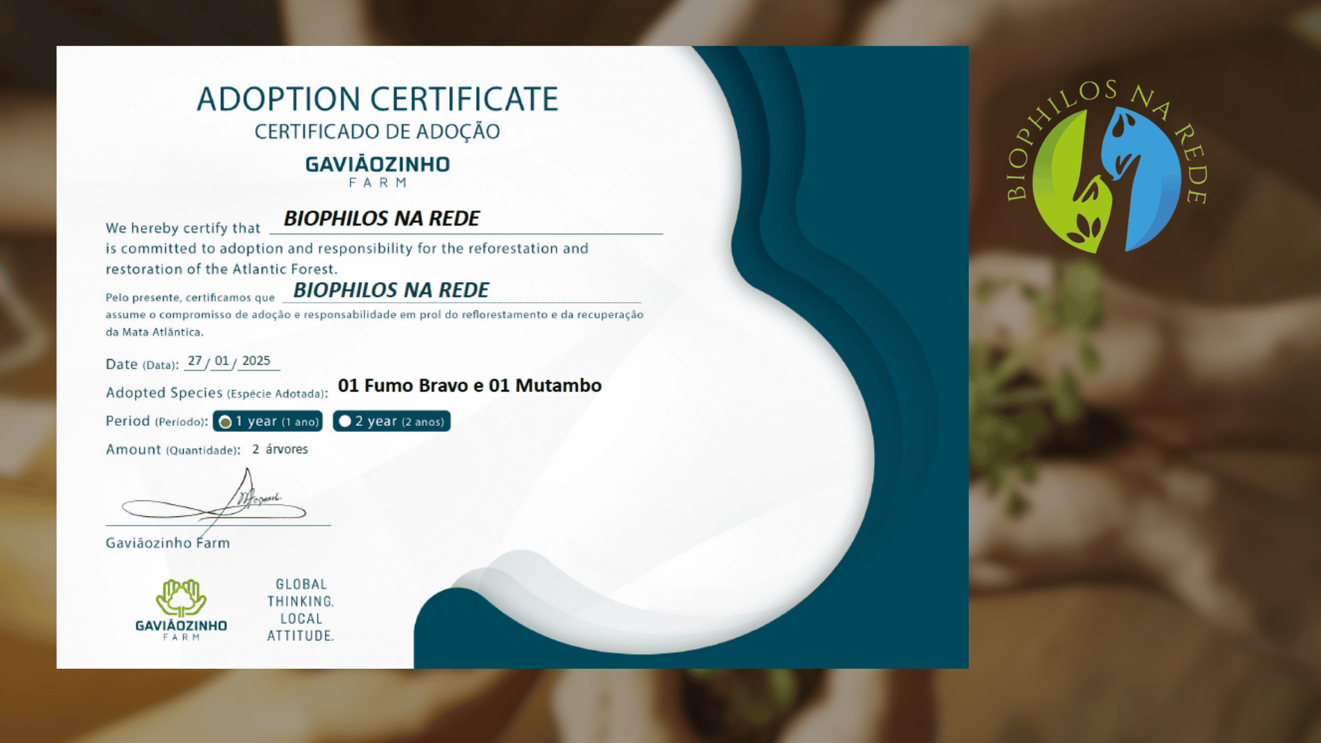 Projeto Adote + Ar Puro - Árvores Nativas - Foto 1