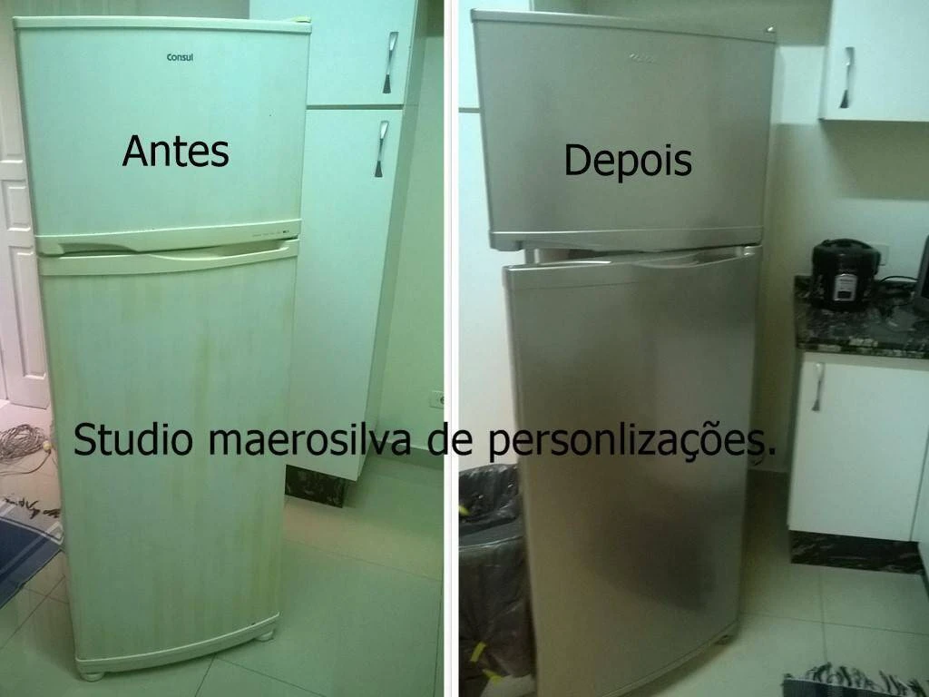 Geladeira consul personaliza com pintura inox