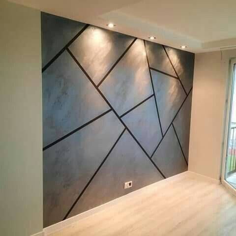 Parede gesso com feito pedra.