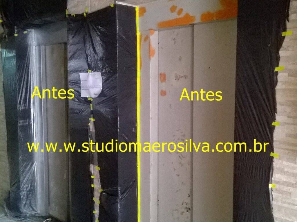 Restauração de porta de elevador.