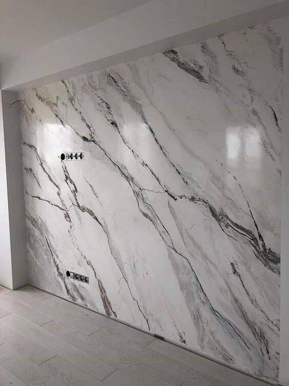 Parede efeito mármore.