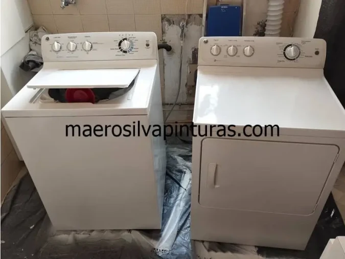 Pintura de maquina de lavar e secar americanas. - Foto 1