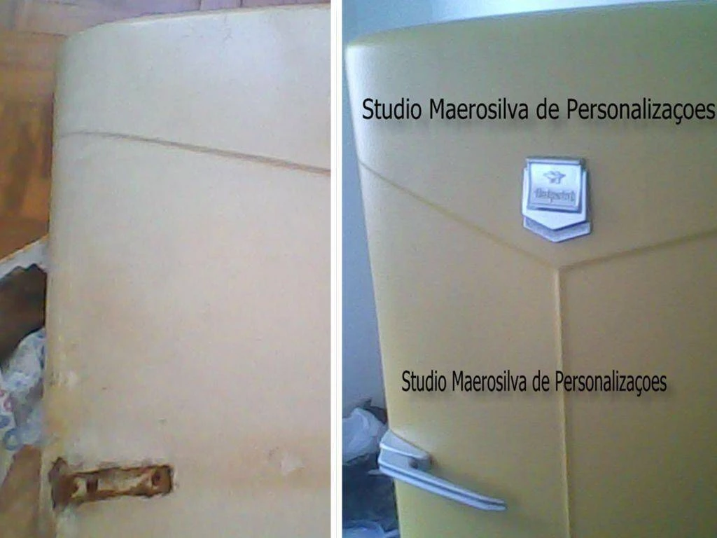 Geladeira anos 50 antes e depois