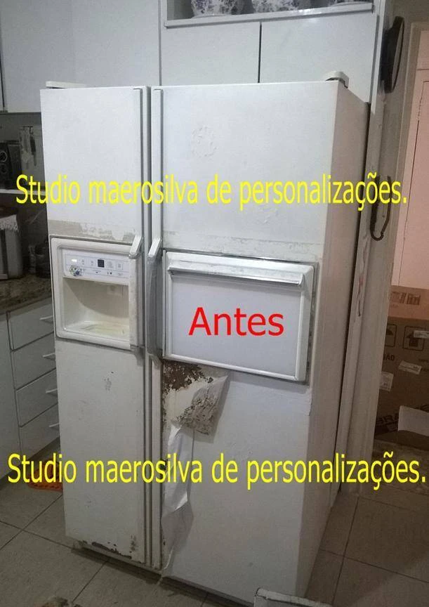 geladeira samsung americana antes da restaura