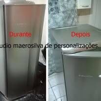 Pintura imitando o inox.