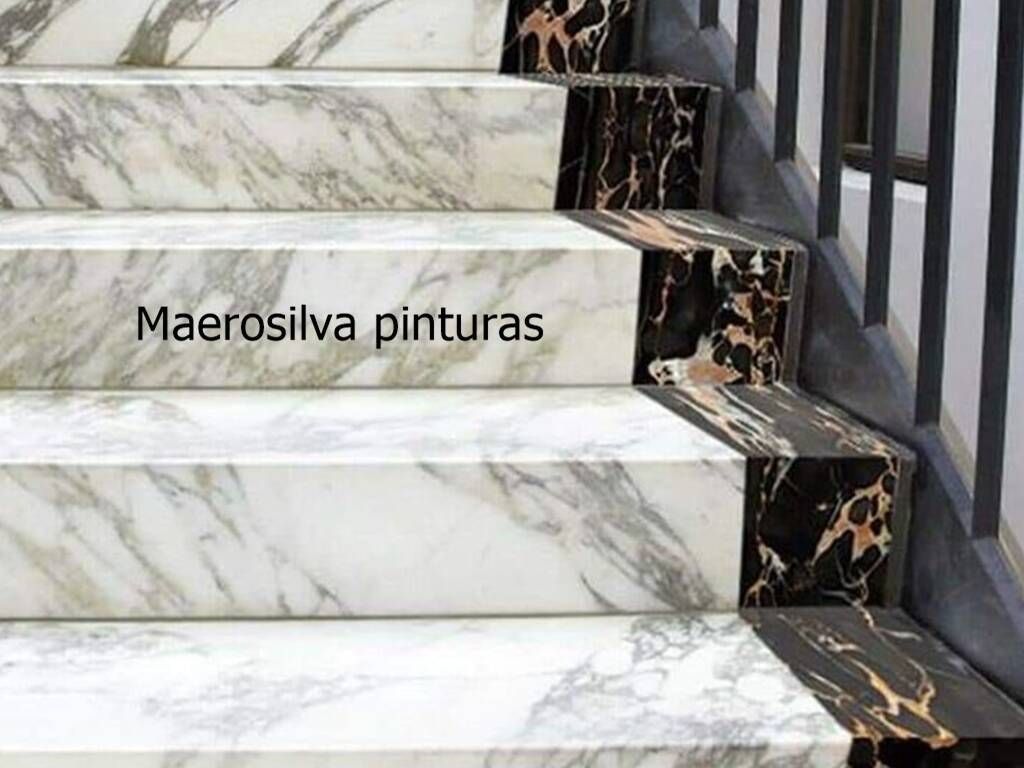 Pintura efeito mármore duplo