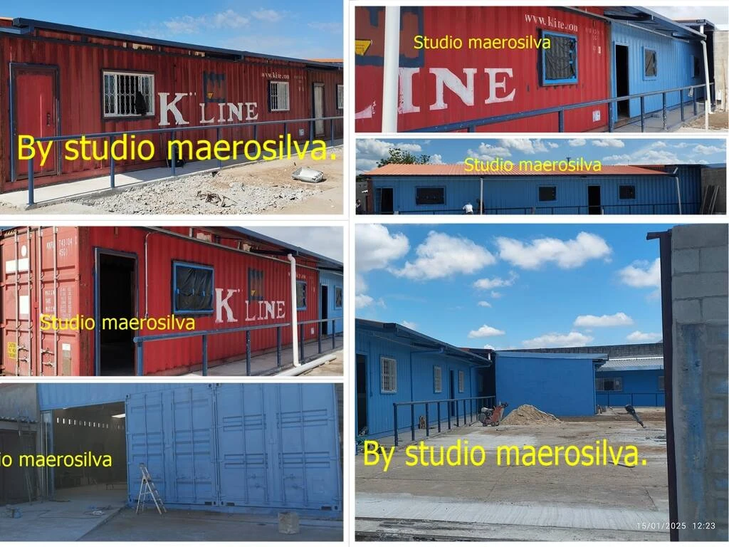 Pintura de conteiners de navio.