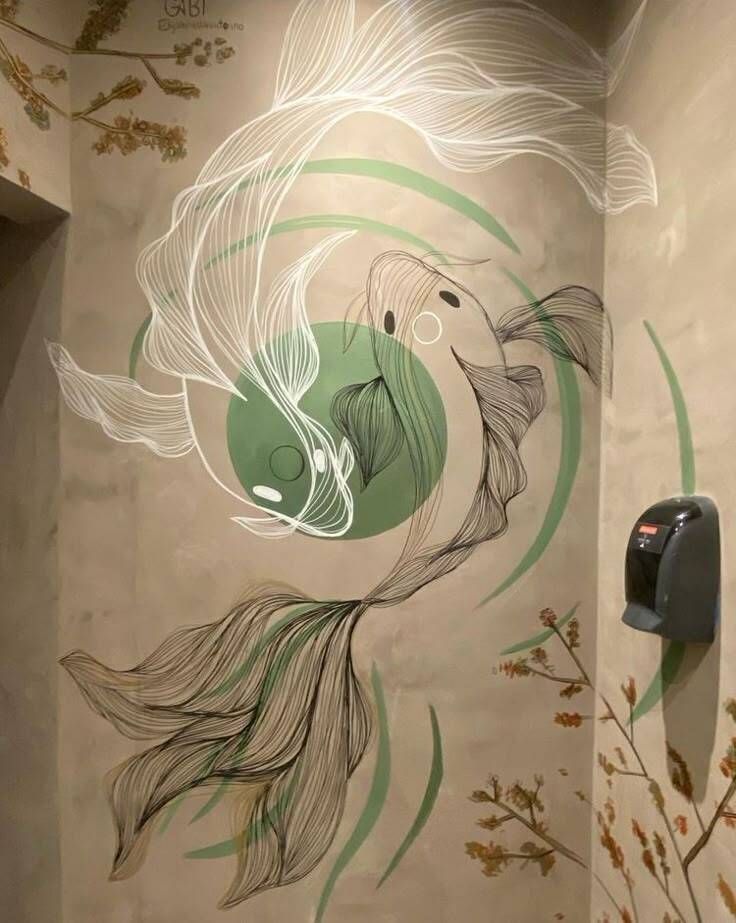 Pintura feita em sala de espera de consultóri