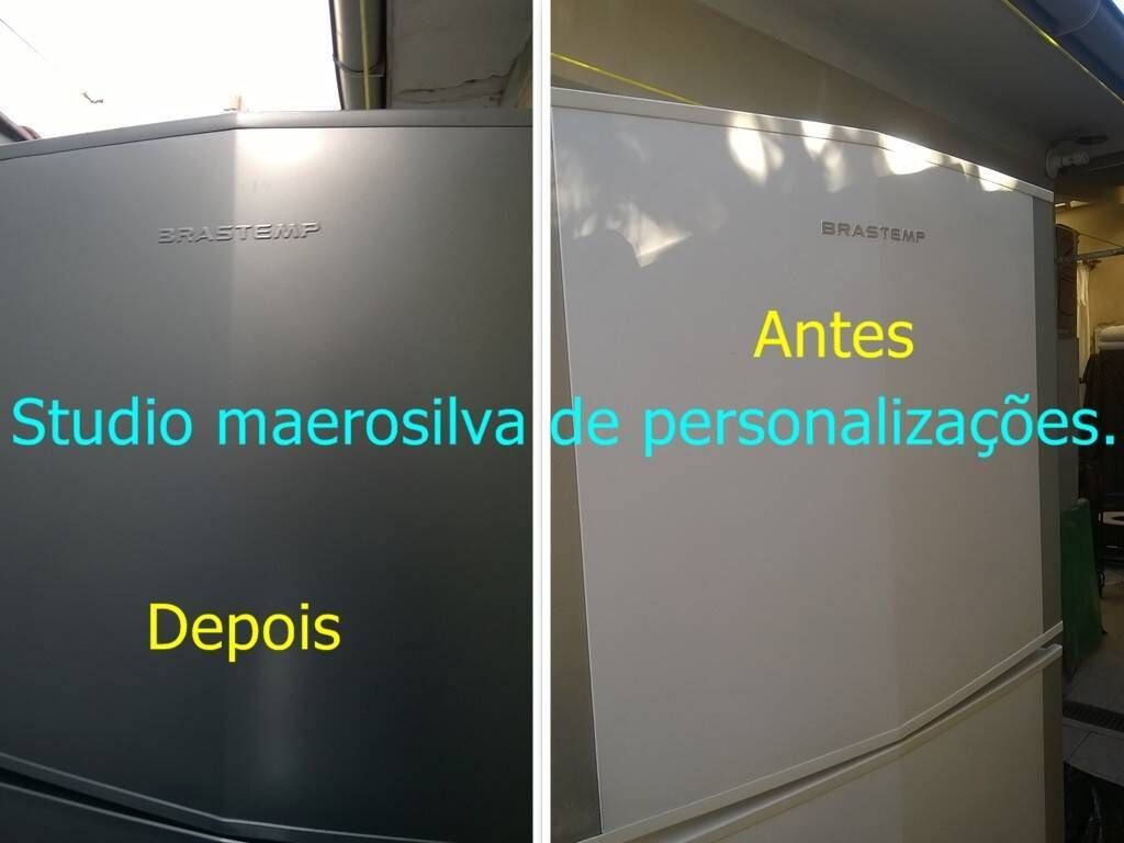 A verdadeira pintura que imita o inox.