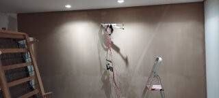 Pintura de parede efeito camurça.