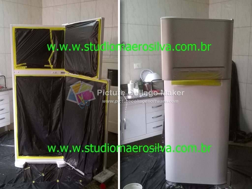 Pintura imitando o inox