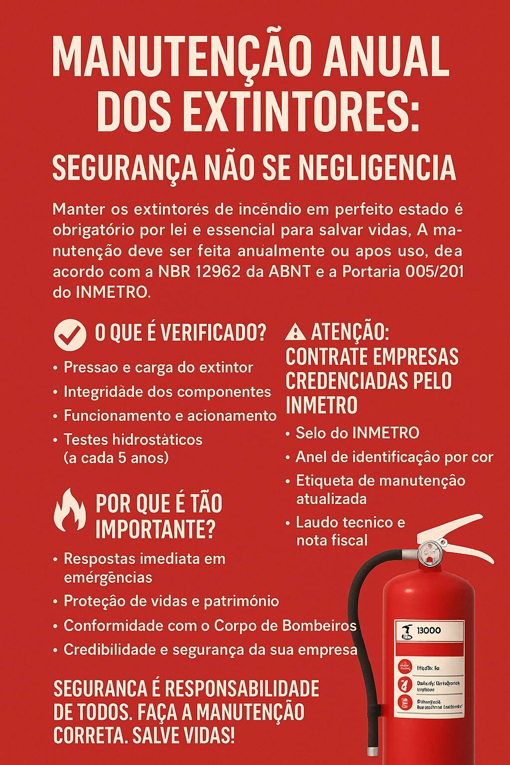 MANUTENÇÃO ANUAL EXTINTORES DE INCENDIO