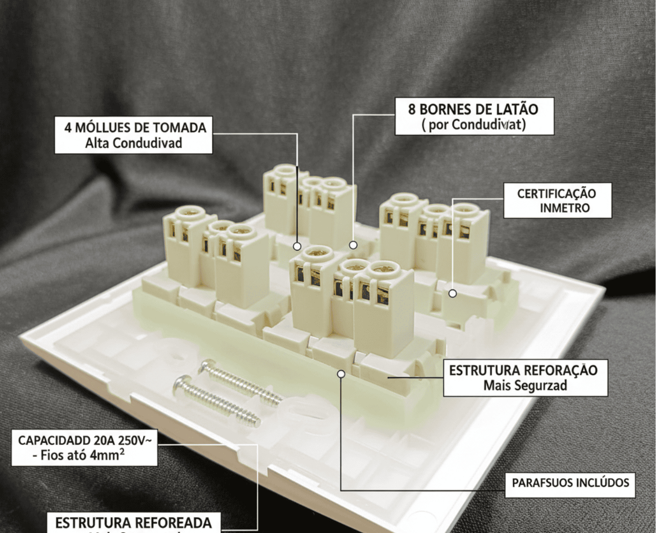 Conjunto 4 Tomadas 20A - Foto 4