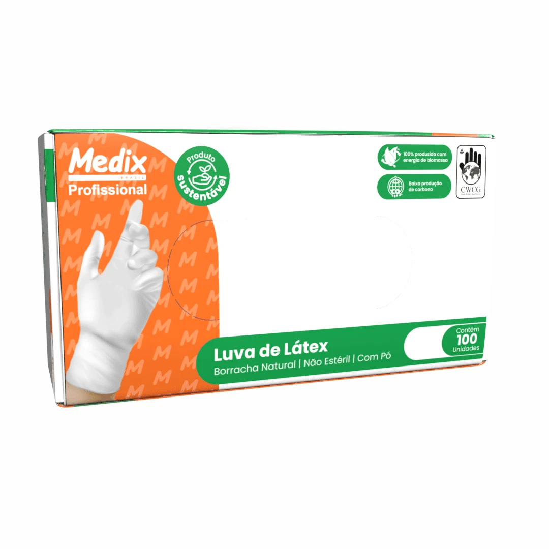 Luva de Látex Com Pó - Foto 1