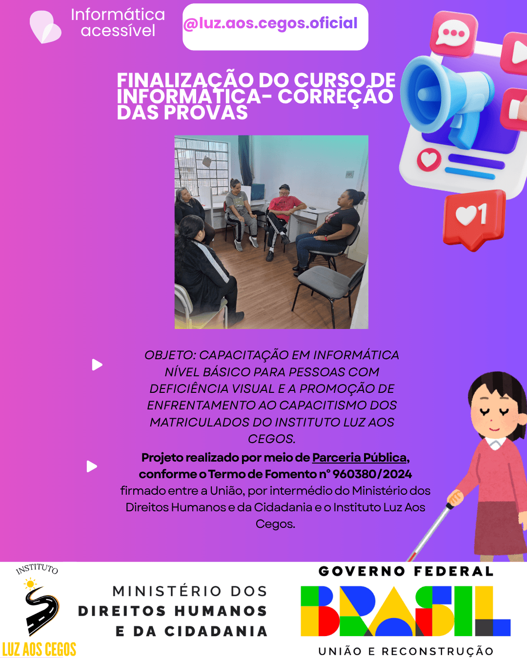 Correção de provas finais - TERMO DE FOMENTO: N°960380/2024