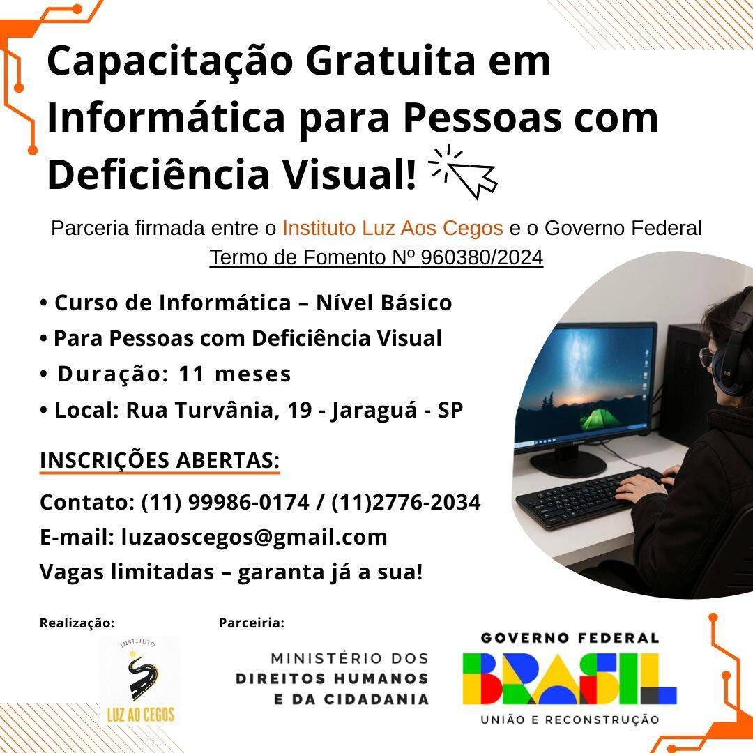 Folder Divulgação de Vagas- Capacitação em Informática