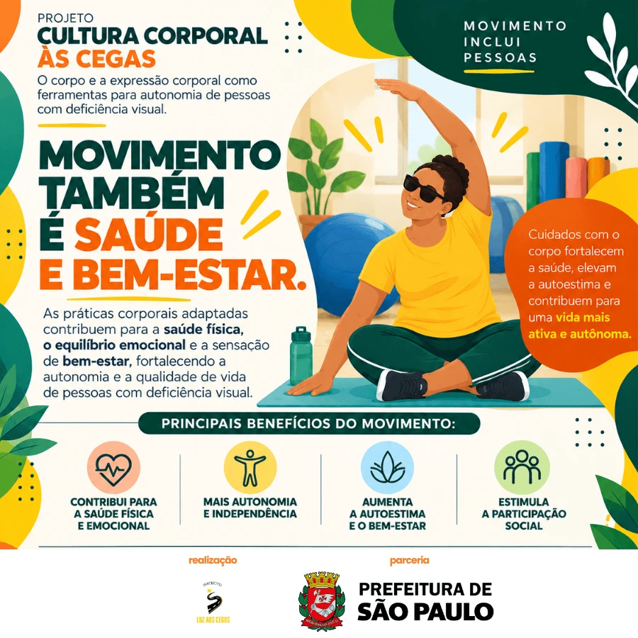 Movimento também é saúde e bem-estar.