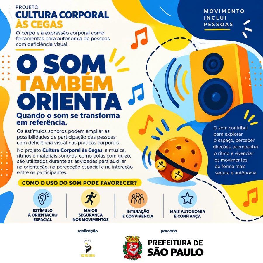 O som também orienta: estímulos sonoros como recursos de acessibilidade.