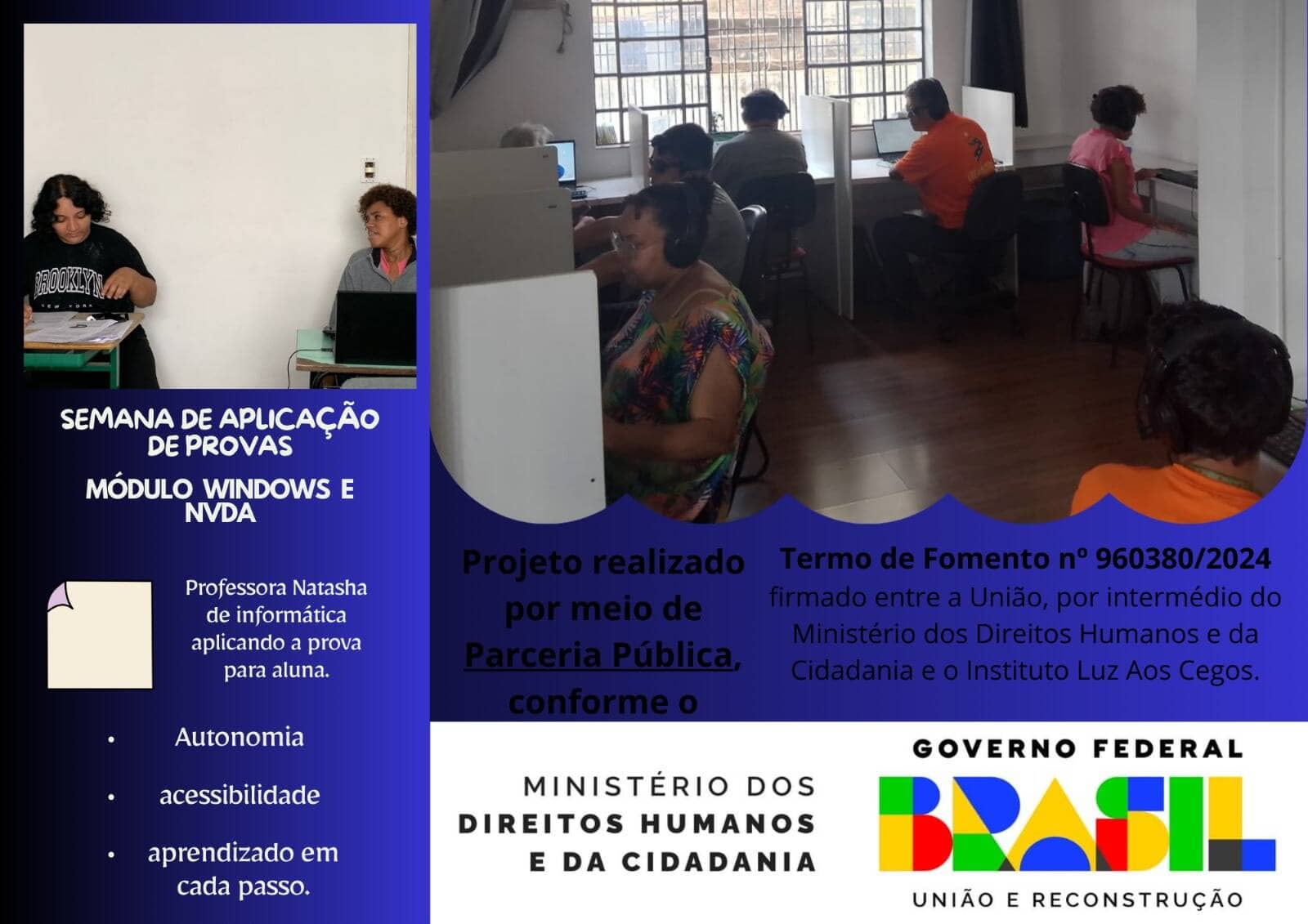 SEMANA DE PROVAS(Módulo Windows e NVDA) -TERMO DE FOMENTO Nº 960380/2024
