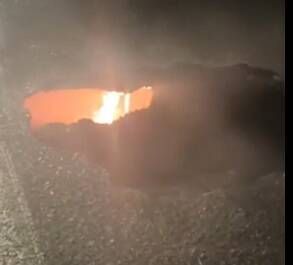 ATENÇÃO Motoristas ? Cratera na BR-163 surge após incêndio em galeria de drenagem.