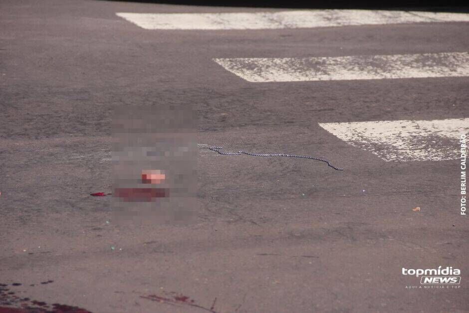 Idoso teve língua dilacerada em acidente na Brilhante; motociclista não possuía CNH