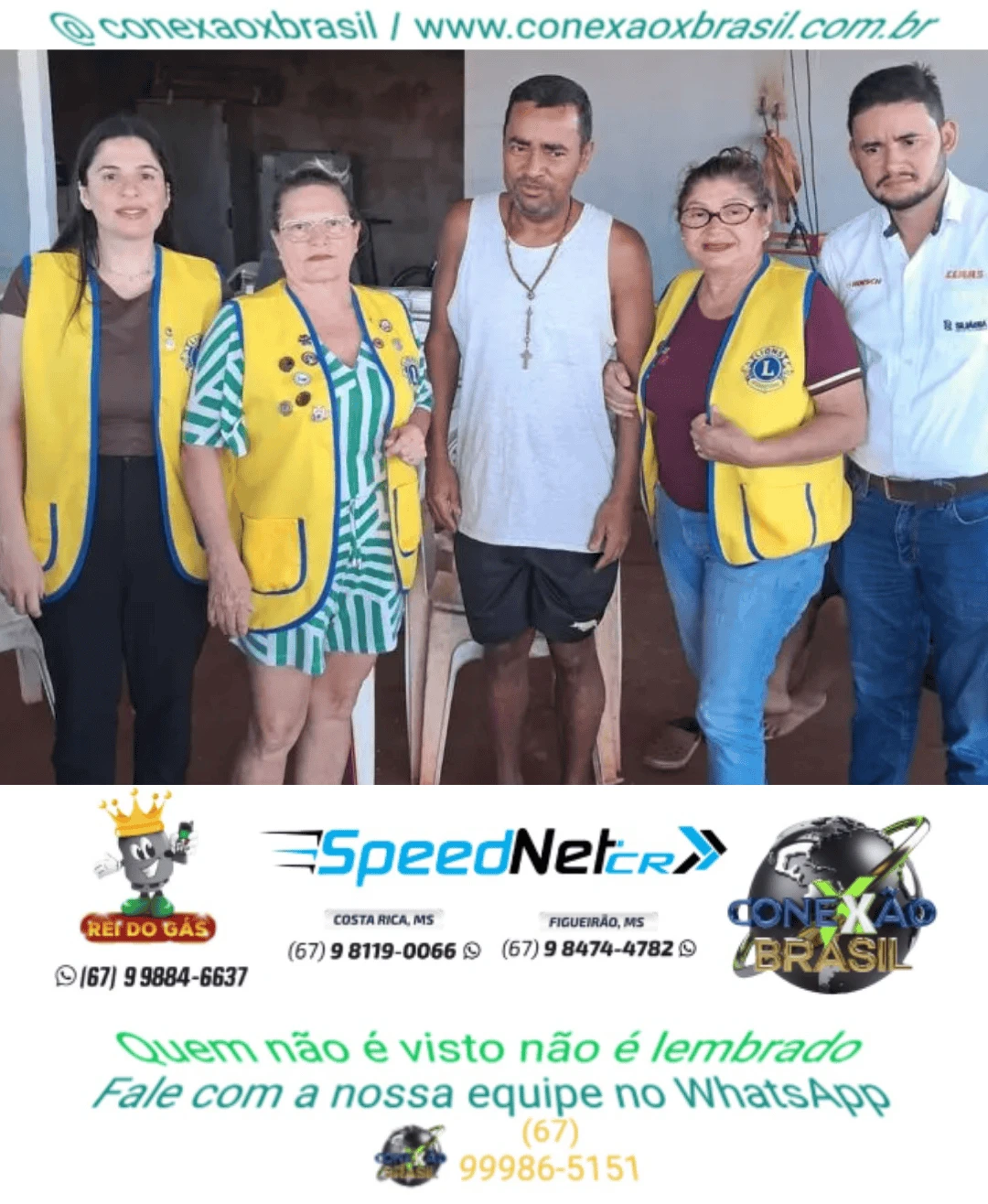 Lions Clube abraça campanha para ajudar Dedé a voltar a enxergar