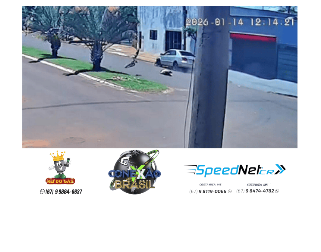 Menino em bicicleta é atropelado por carro em alta velocidade em Chapadão do Sul. (vídeo)