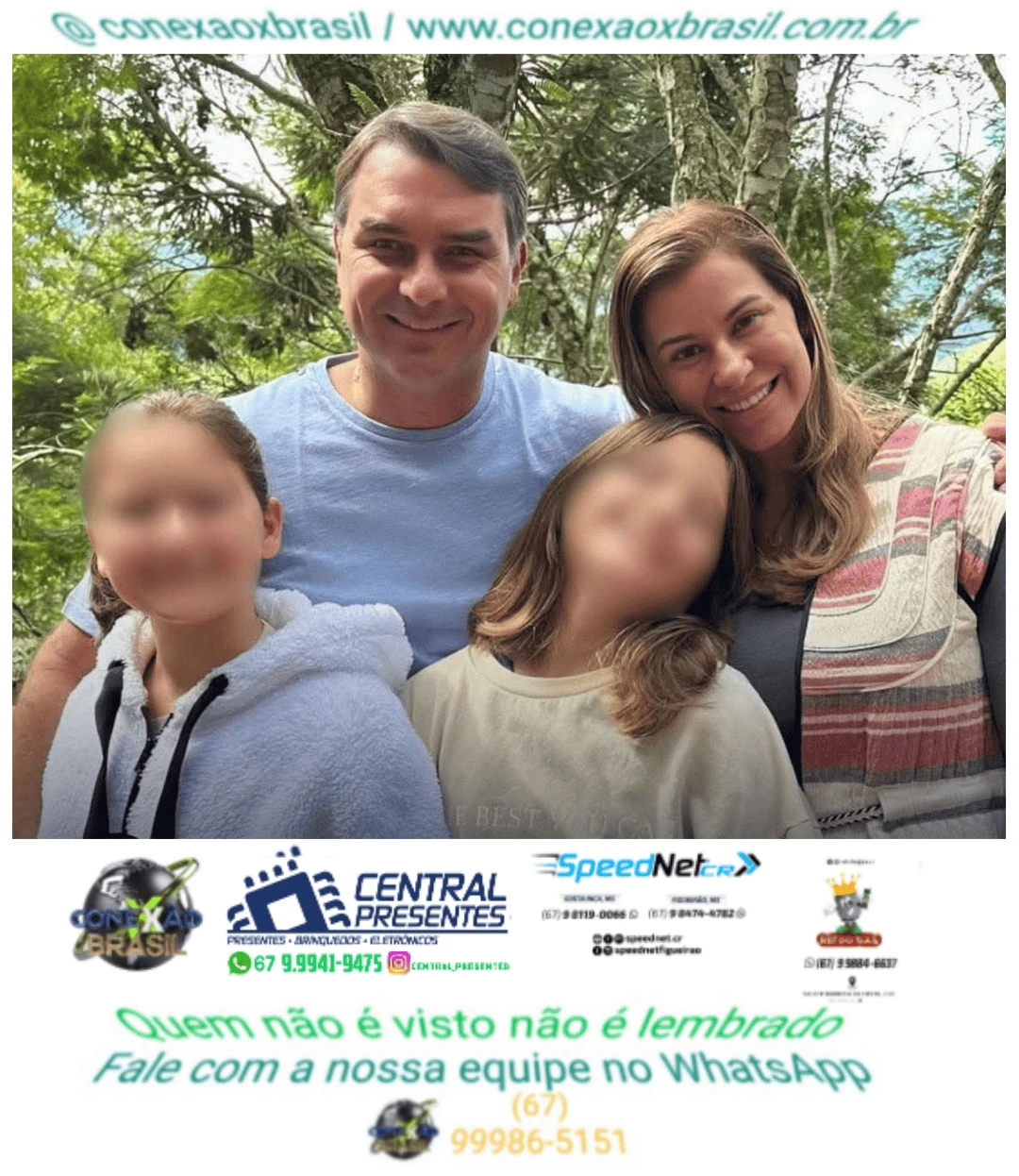 Michelle Bolsonaro confirma a aliados que Flávio deixou o Brasil.