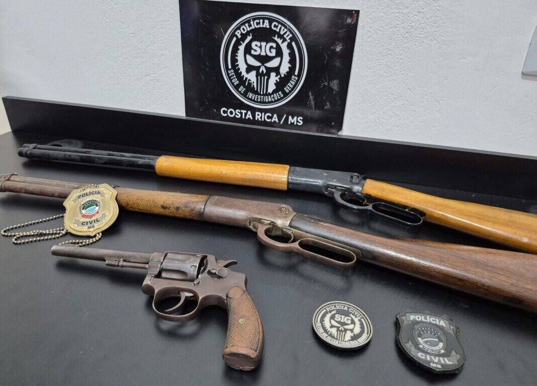 Motorista que causou acidente e fugiu em Costa Rica estava transportando armas de fogo