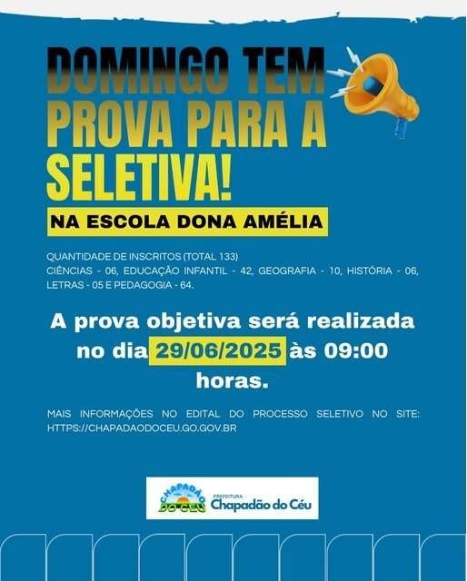 Neste domingo acontece a prova do Processo Seletivo para Professores 2025