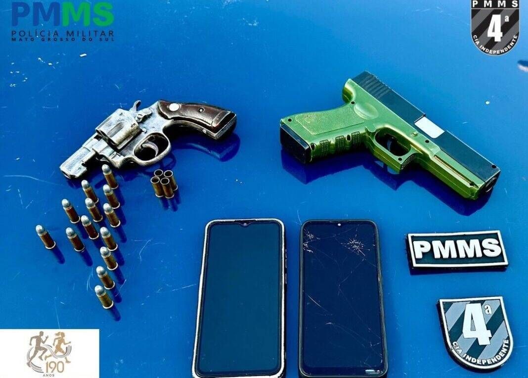 PM prende homem por porte irregular e disparo de arma de fogo em condomínio de Chapadão do Sul