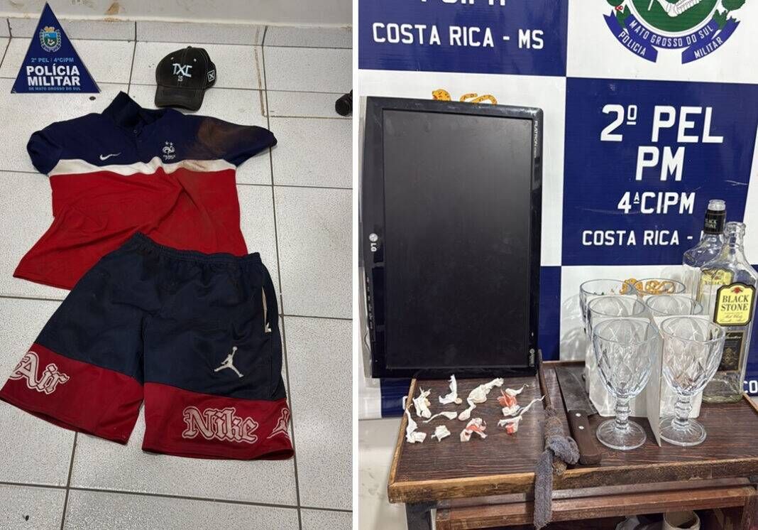Polícia civil e militar prendem homem por furto e tráfico de drogas em Costa Rica