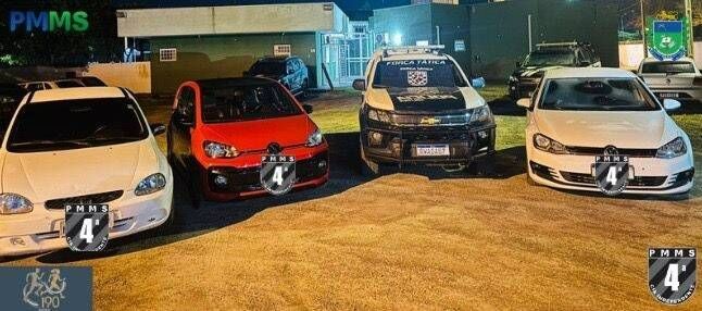 Polícia Militar prende três jovens por disputarem racha no Centro de Chapadão do Sul