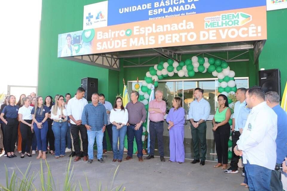 Prefeito Walter Schlatter inaugurou o ESF Esplanada o mais moderno do Estado