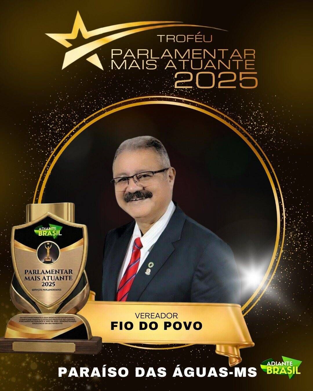 Vereador Fio do Povo recebe Troféu Parlamentar Mais Atuante do ano de 2025