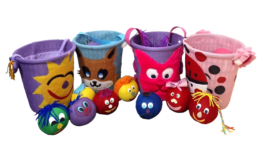 1 CESTO COM 5 BOLINHAS LÚDICA DE PESOS SENSORY TOY - Foto 1