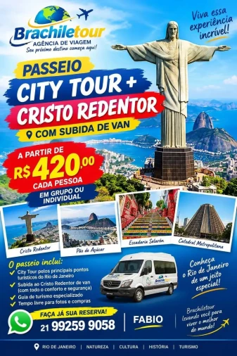 Passeio City Tour pelo Rio + Cristo Redentor - Foto 1