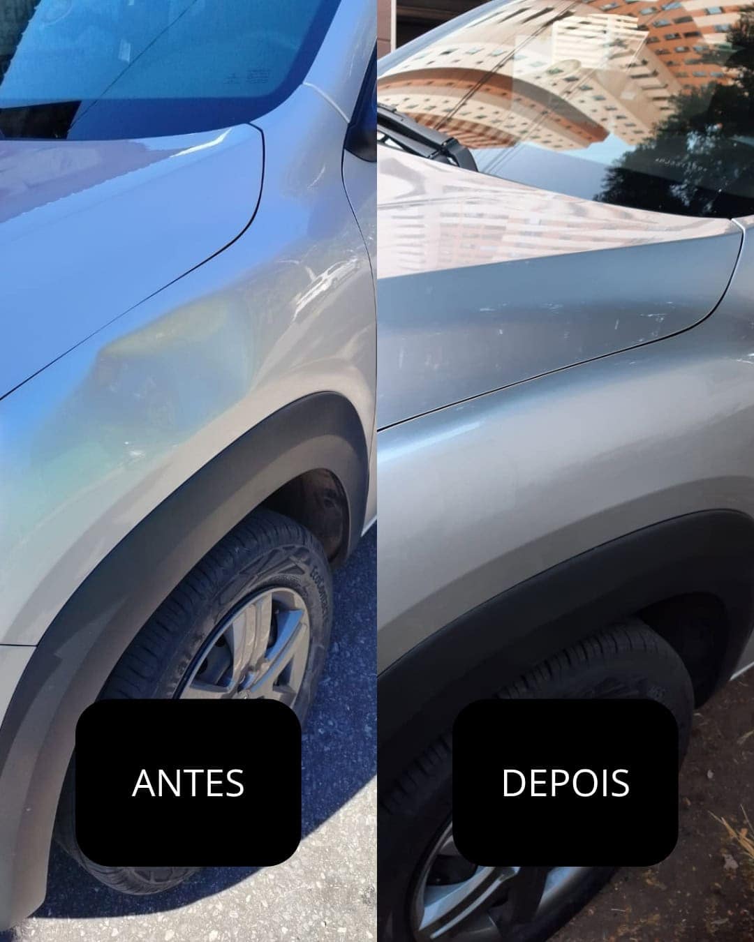 Amassado para-lama Kwid