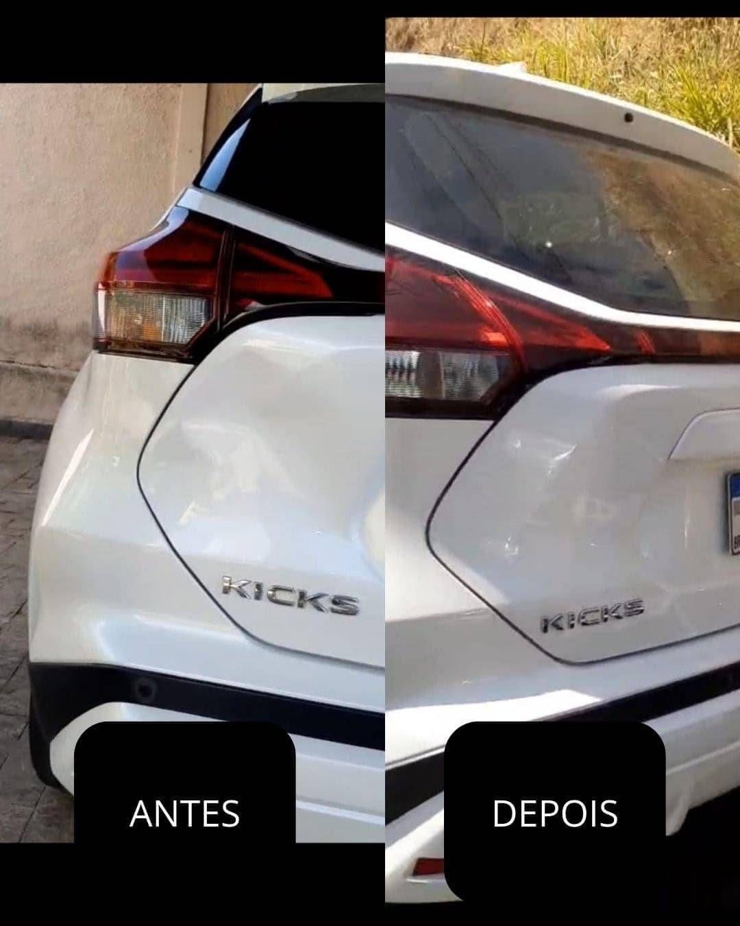 Amassado Kicks tampa traseira