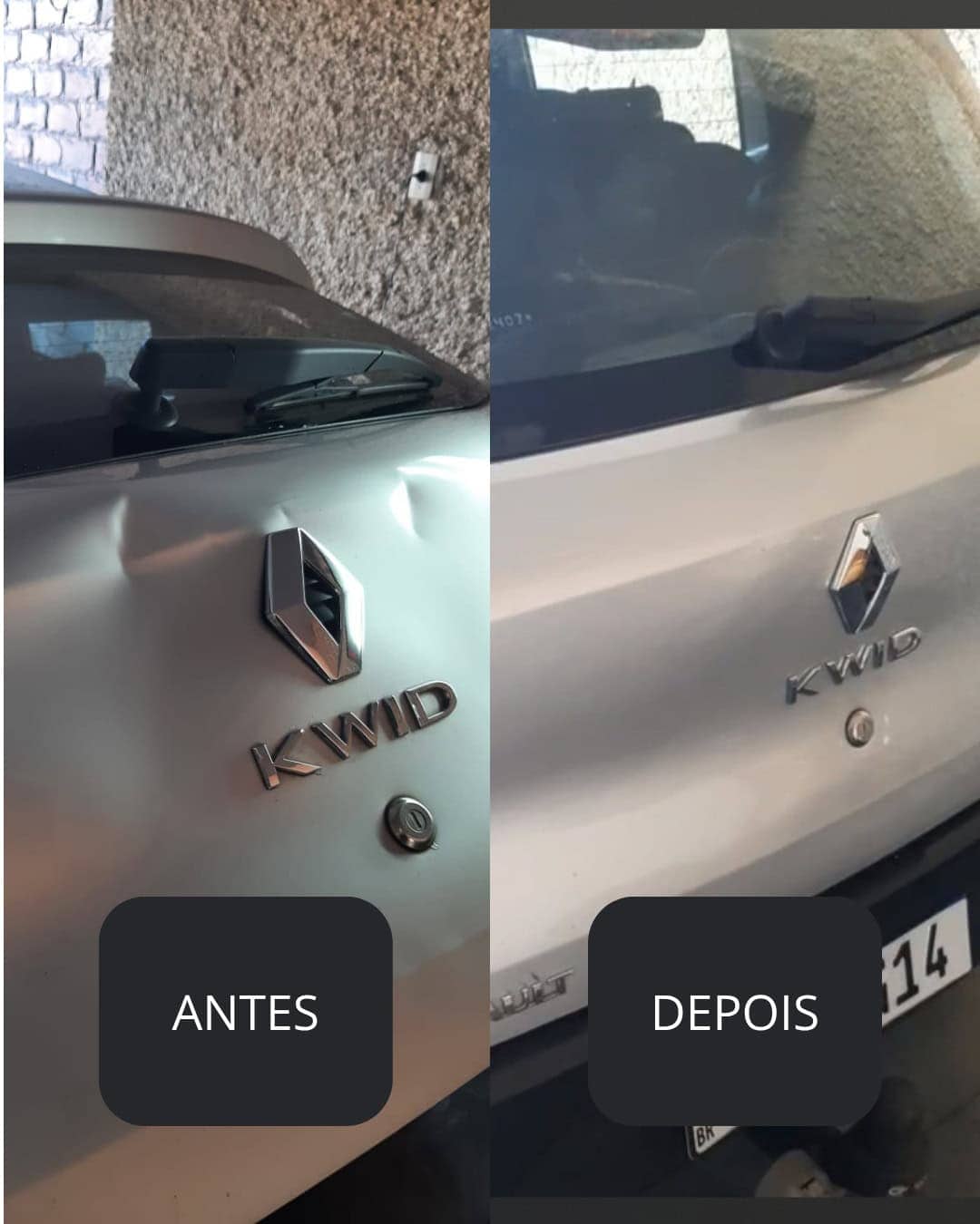 Amassado Tampa traseira Kwid