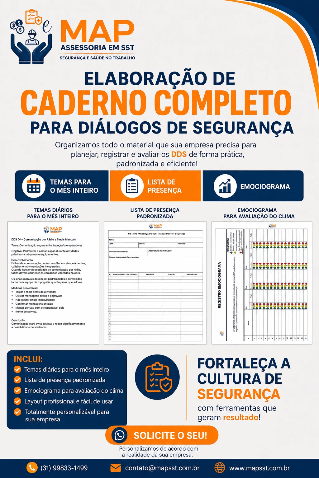 Caderno Completo de DDS: Segurança, Organização e Gestão no Dia a Dia