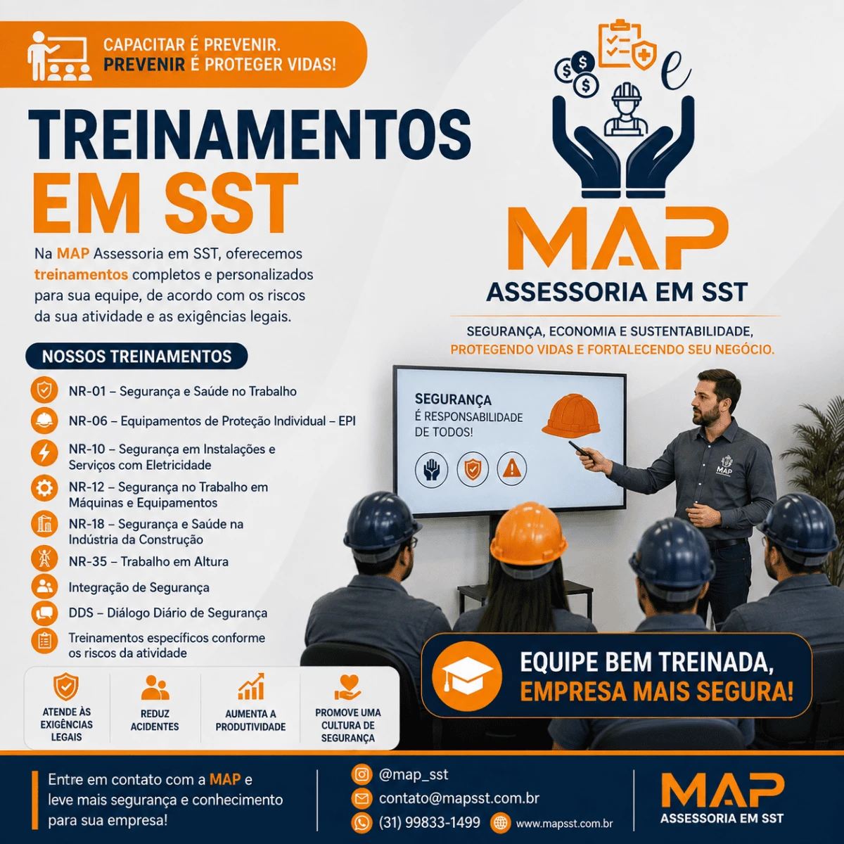 TREINAMENTOS EM SST: PREVENÇÃO QUE TRANSFORMA!