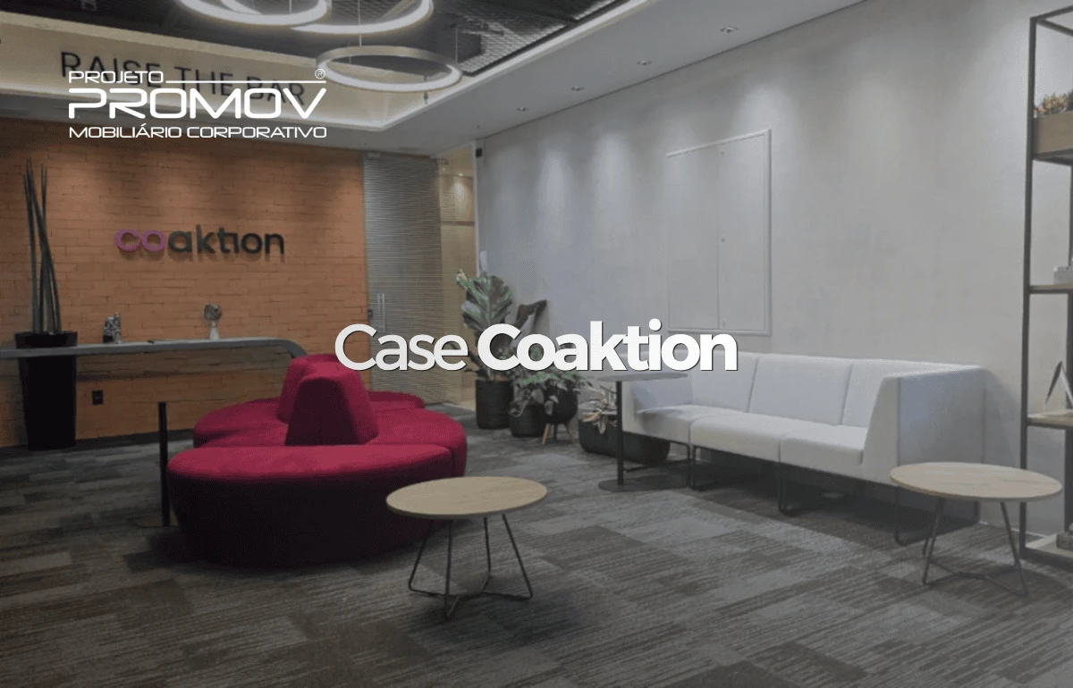 Projeto de mobiliário corporativo para a Coaktion em São Paulo