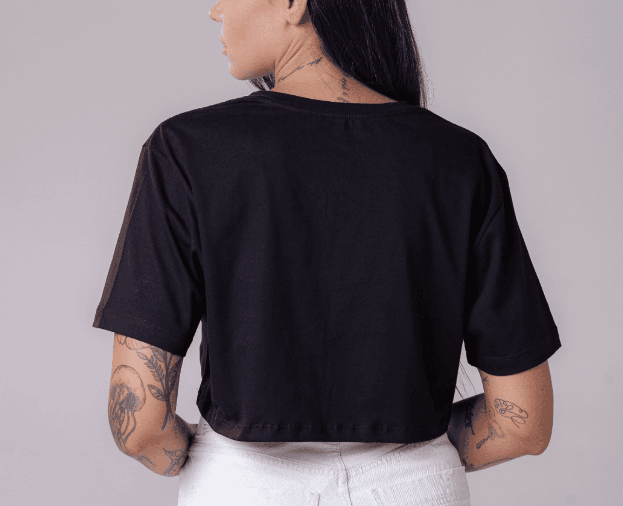 Cropped Feminino Preto - Foto 2