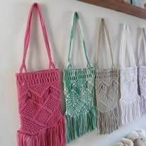 Bolsa Trama Rose ? Coleção Bolsas Arte em Macramê - Foto 1