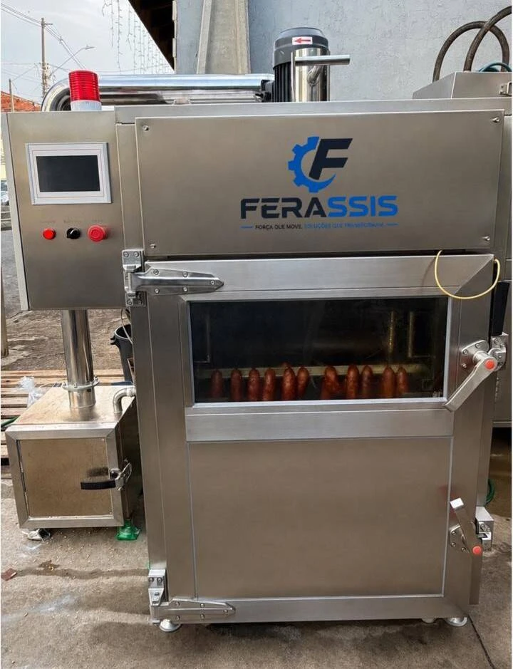 Estufa Elétrica para Cozimento e Defumação Industrial com Gerador de Fumaça